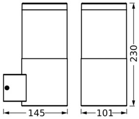 Ledvance - Applique da esterno EBRO 1xE27/20W/230V IP44