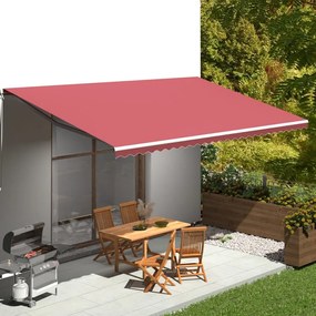 Tessuto Di Ricambio Per Tenda Da Sole Rosso Borgogna 6x3 M /
