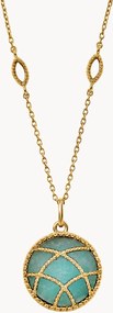 Collana placcata oro con pietre preziose Etienne