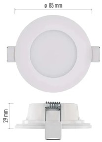 LED lampada da incasso per bagno LORI LED/4,5W/230V IP65 2700/4000K bianco