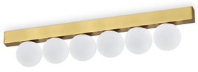 Plafoniera Contemporanea Ping Pong Metallo Ottone Led Integrato 18W 3000K Ip20