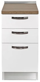 Base Luna kit cassetto e cestone da montare bianco L 45 x H 88 x P 60 cm