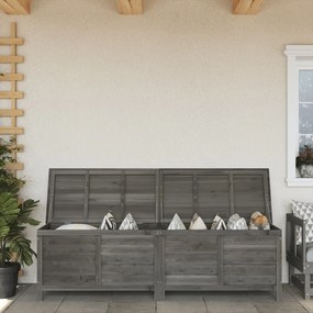 Contenitore Giardino Antracite 198,5x50x56,5 Cm Massello Abete /