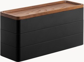 Portagioie con coperchio in legno Rin