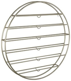 Portabottiglie da parete dorato in metallo numero di bottiglie 12 80x80x9 cm Redondo – PT LIVING