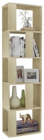 Libreria/divisorio rovere sonoma 45x24x159 cm legno multistrato
