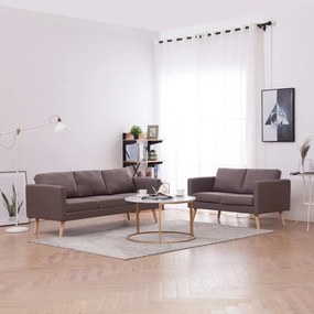 Set Divani 2 Pz İn Tessuto Tortora /