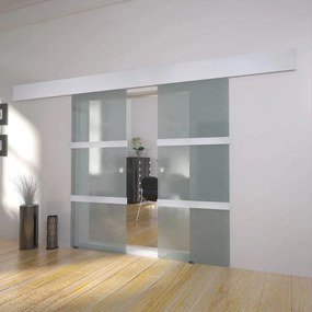 Porta Scorrevole Doppia İn Vetro /