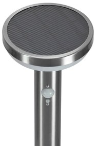 Paletto da giardino Solare con Sensore Movimento 80cm in Acciaio Colore Bianco Naturale 4.000K