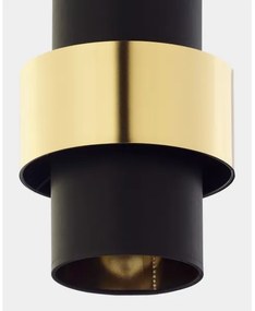 Lampadario su filo  CALISTO 1xE27/15W/230V oro/nero