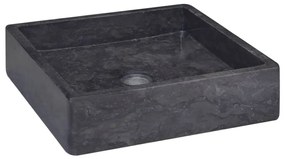 Lavandino Nero 40x40x10 Cm İn Marmo /