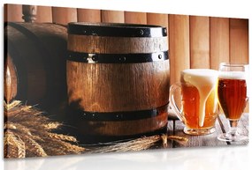 Stampa su tela – Birra con botte di birra