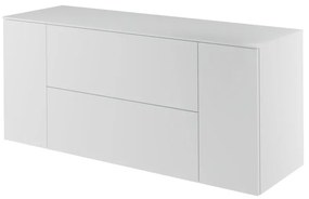 Mobile da bagno sotto lavabo Neo bianco laccato L 150 x H 65 x P 48.3 cm 2 cassetti 2 ante, lavabo non incluso