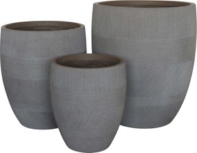 PEDRO - set di 3 vasi