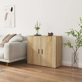 Credenza rovere sonoma 80x33x70 cm in legno multistrato