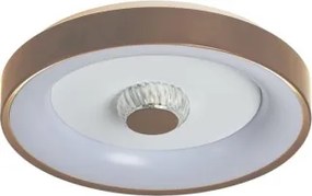 Searchlight 89735-38LT - Plafoniera LED dimmerabile POLKA 24W/230V + 6W, Ø 38,5 cm, marrone