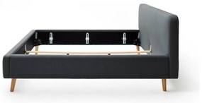 Letto matrimoniale imbottito color antracite rete non inclusa 140x200 cm Mattis – Meise Möbel