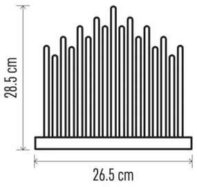 Candeliere natalizio LED 17xLED/3xAA rosso
