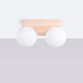 Sollux SL.1683 - Plafoniera BULBO 2xG9/8W/230V faggio/bianco