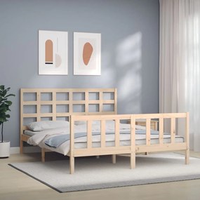 Giroletto Senza Materasso 160x200 Cm İn Legno Massello Di Pino /