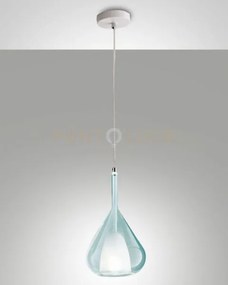 Lila sospensione 1 luce azzurra attacco e27 d.20cm