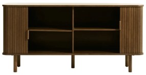 Cassettiera bassa marrone in rovere con ante scorrevoli 76x160 cm Cavo - Unique Furniture