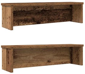 Scaffali Da Cucina Impilabili 2 Pz Legno Vecchio 60x15x16 Cm /