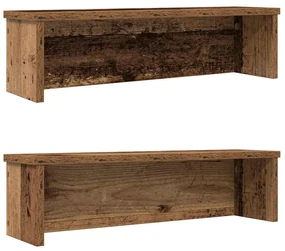 Scaffali Da Cucina Impilabili 2 Pz Legno Vecchio 60x15x16 Cm /