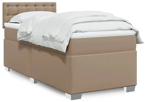 Giroletto A Molle Con Materasso Cappuccino 100x200cm Similpelle /