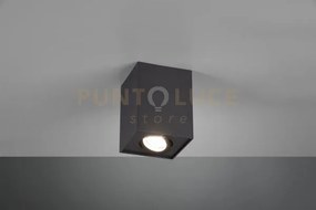 Plafoniera  cubo nero faretto orientabile biscuit 613000132