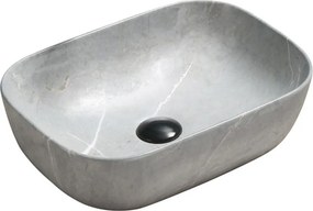 Mexen Rita lavabo da appoggio 45 x 32 cm, pietra grigia - 21084596