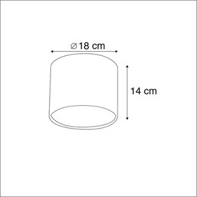 Paralume in cotone bianco | 18/18/14