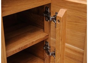 Cassettiera moderna in legno massello naturale