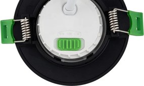 Faro LED da incasso 6W Dimmerabile CCT Foro ø70mm IP44 - Nero Colore Bianco Variabile CCT