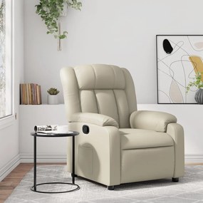 Poltrona Reclinabile Crema İn Similpelle /