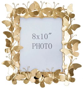 Cornice in metallo color oro 35x38 cm Butterfly - Mauro Ferretti