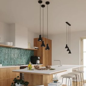 Sollux SL.0986 -  Lampadario su filo TALEJA 3xE27/60W/230V nero