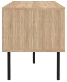 Tavolo TV in rovere decorato in nero-naturale 165x40 cm Ampère - TemaHome