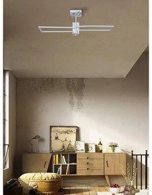 Plafoniera LED design Sarita, bianco92 cm, luce naturale NOVECENTO