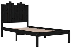 Giroletto in legno massello nero 75x190 cm small single