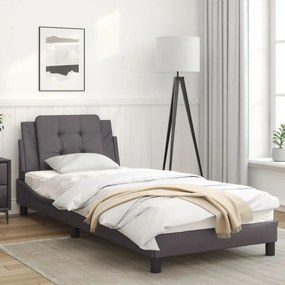 Giroletto con luci led grigio 80x200 cm in similpelle