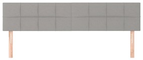 Testiere 2 pz grigio chiaro 100x5x78/88 cm in tessuto
