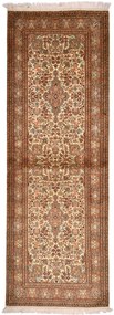 Cashmere Silk Tappeto orientale 220 x 80 Beige (Indian) Annodato A Mano