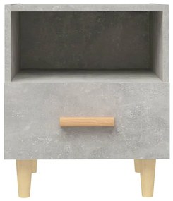 Comodini 2 pz Grigio Cemento 40x35x47 cm