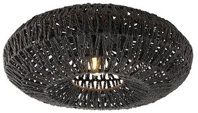 Plafoniera retrò nera 50 cm - Lina