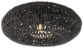 Plafoniera retrò nera 50 cm - Lina