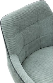 Set di sedie da pranzo verde in imbottito con braccioli 2 pz Donatelo – Marckeric