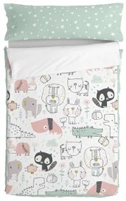 Copripiumino senza Imbottitura HappyFriday Moshi Moshi Best buddies Multicolore 105 x 200 cm