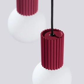 Sollux SL.1750 - Lampadario a sospensione con filo HALO 3xG9/8W/230V diametro 25 cm rosso