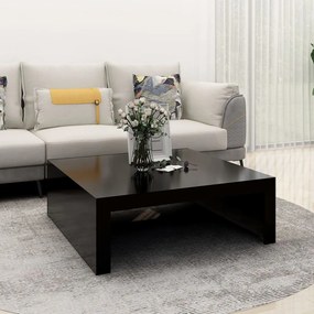 Tavolino Da Salotto Nero 100x100x35 Cm İn Truciolato /